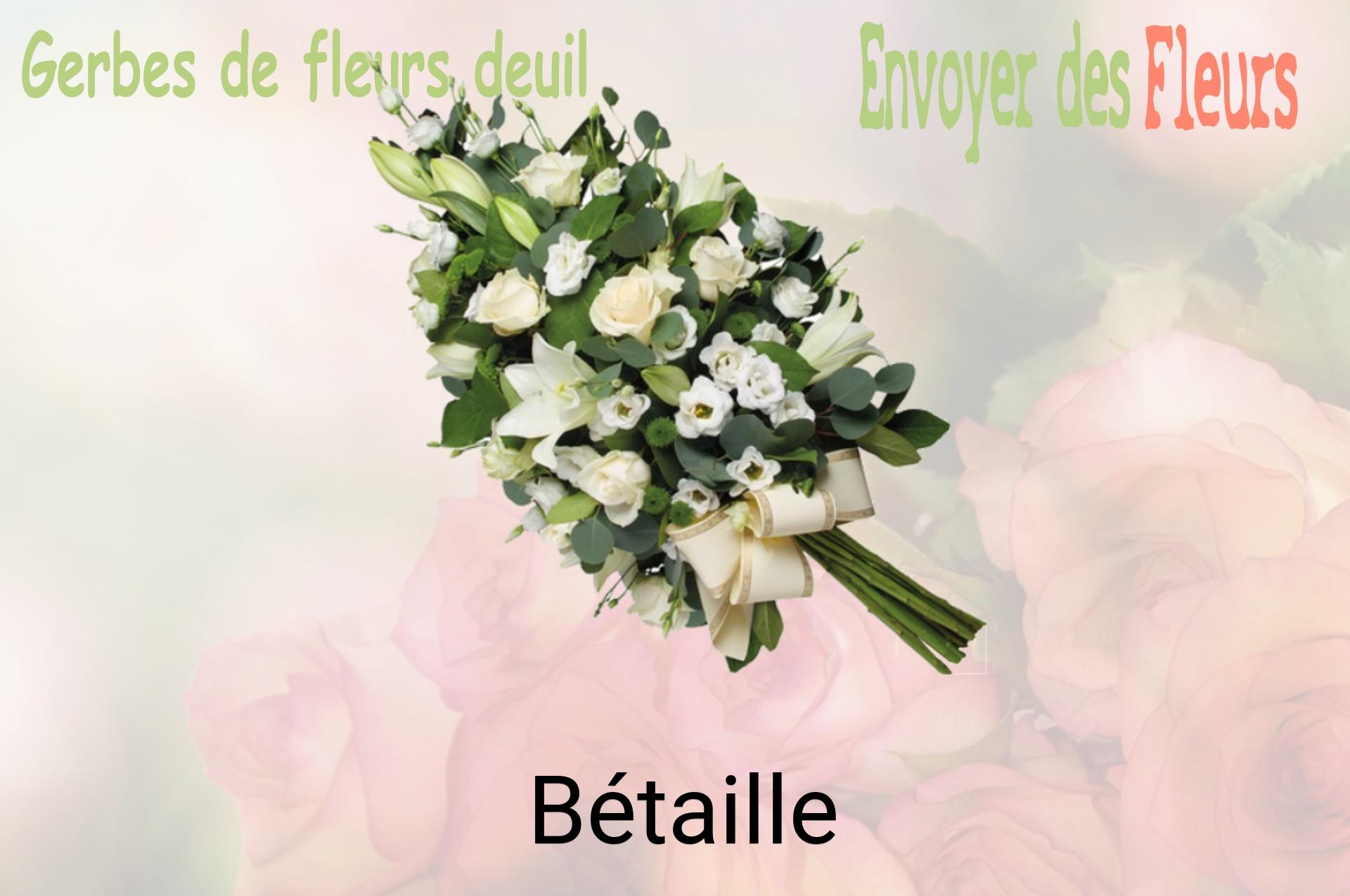 Gerbe de fleurs de deuil livrée à Bétaille